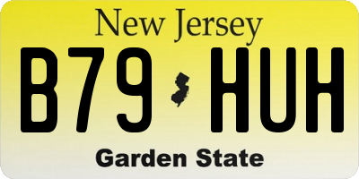 NJ license plate B79HUH