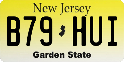 NJ license plate B79HUI
