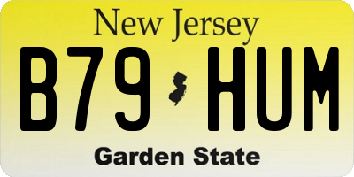 NJ license plate B79HUM