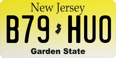 NJ license plate B79HUO