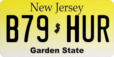 NJ license plate B79HUR