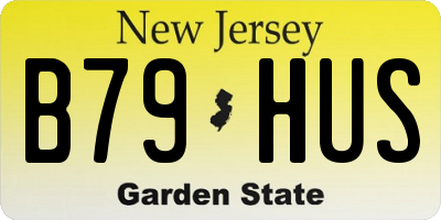 NJ license plate B79HUS
