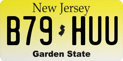 NJ license plate B79HUU