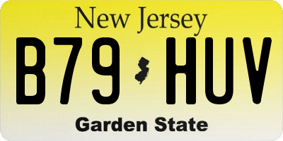 NJ license plate B79HUV