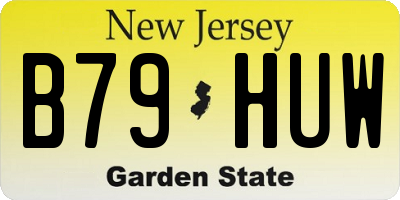 NJ license plate B79HUW