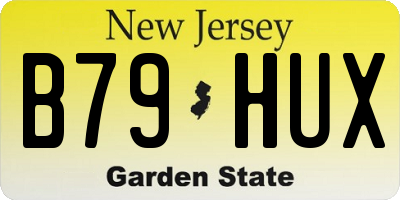 NJ license plate B79HUX