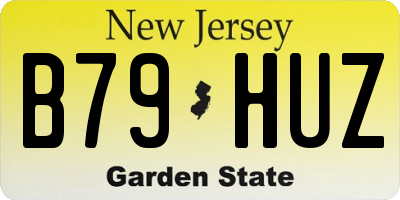 NJ license plate B79HUZ