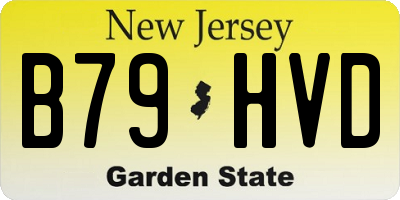 NJ license plate B79HVD