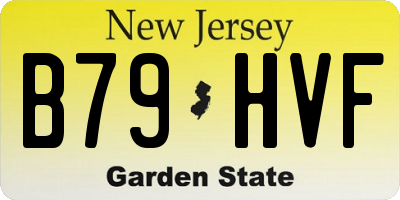NJ license plate B79HVF