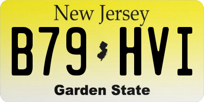 NJ license plate B79HVI