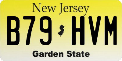 NJ license plate B79HVM