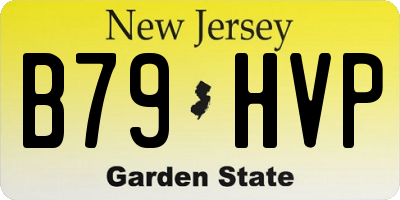 NJ license plate B79HVP