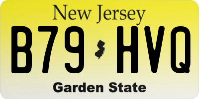 NJ license plate B79HVQ
