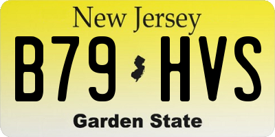 NJ license plate B79HVS