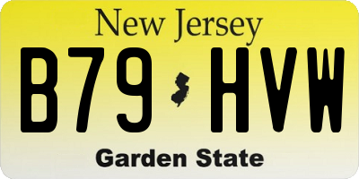 NJ license plate B79HVW
