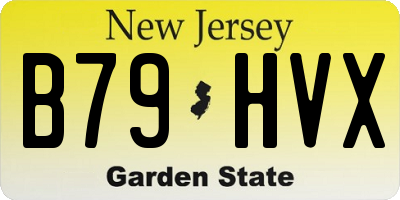 NJ license plate B79HVX
