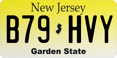NJ license plate B79HVY