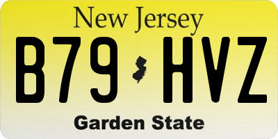 NJ license plate B79HVZ
