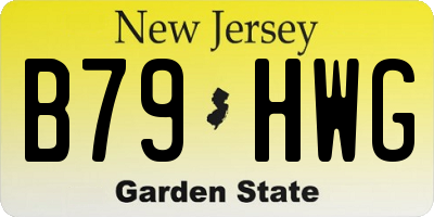 NJ license plate B79HWG