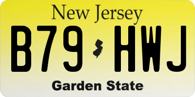 NJ license plate B79HWJ