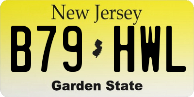 NJ license plate B79HWL