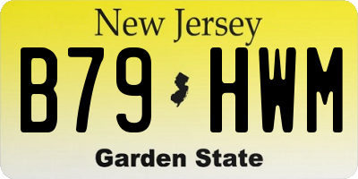 NJ license plate B79HWM