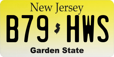 NJ license plate B79HWS