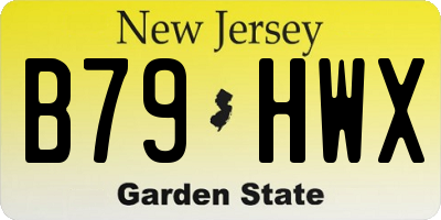 NJ license plate B79HWX