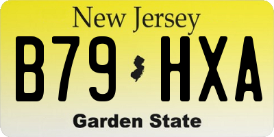 NJ license plate B79HXA