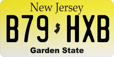 NJ license plate B79HXB