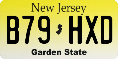NJ license plate B79HXD