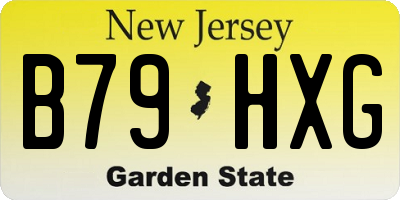 NJ license plate B79HXG