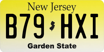 NJ license plate B79HXI