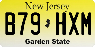 NJ license plate B79HXM