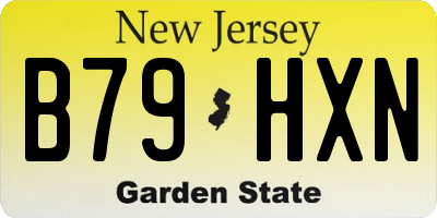 NJ license plate B79HXN