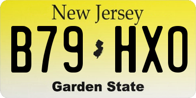 NJ license plate B79HXO