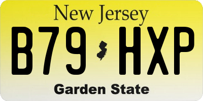 NJ license plate B79HXP