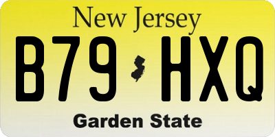 NJ license plate B79HXQ