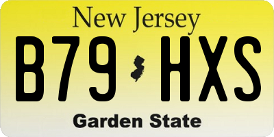 NJ license plate B79HXS