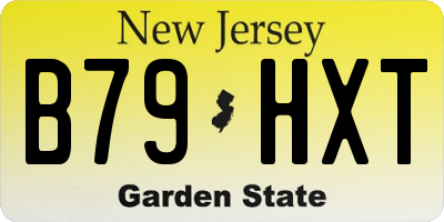 NJ license plate B79HXT