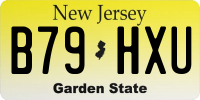 NJ license plate B79HXU