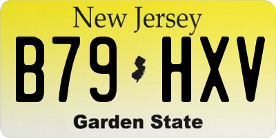 NJ license plate B79HXV
