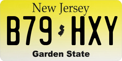 NJ license plate B79HXY