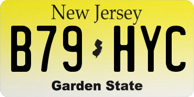 NJ license plate B79HYC