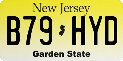 NJ license plate B79HYD