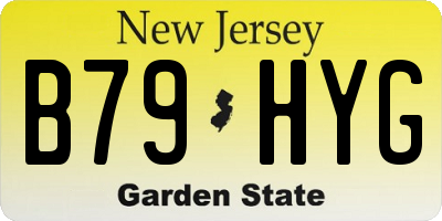 NJ license plate B79HYG