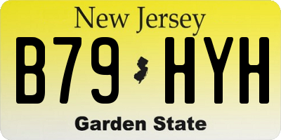 NJ license plate B79HYH