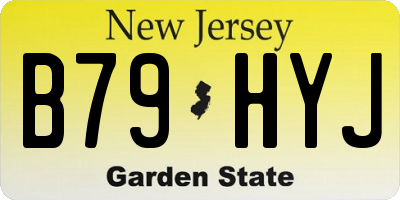 NJ license plate B79HYJ