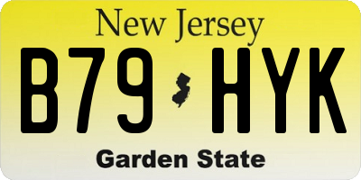 NJ license plate B79HYK