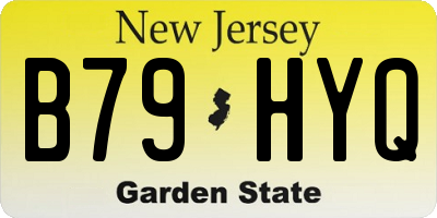NJ license plate B79HYQ
